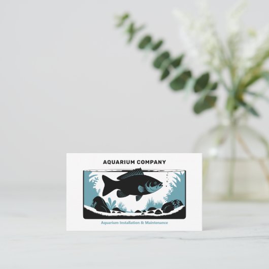 水族館のメンテナンスと設置 名刺 (スタンド正面)