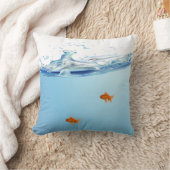 水族館の下の金魚 クッション (ブランケット)