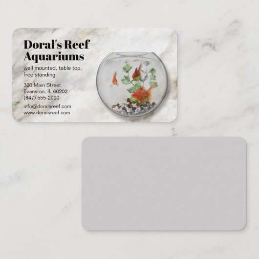 水族館の店名 名刺 (正面/裏面)