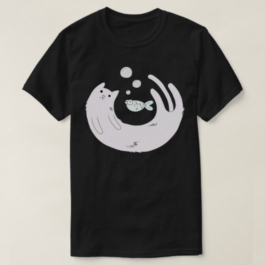 水族館の猫 Tシャツ (デザイン正面)