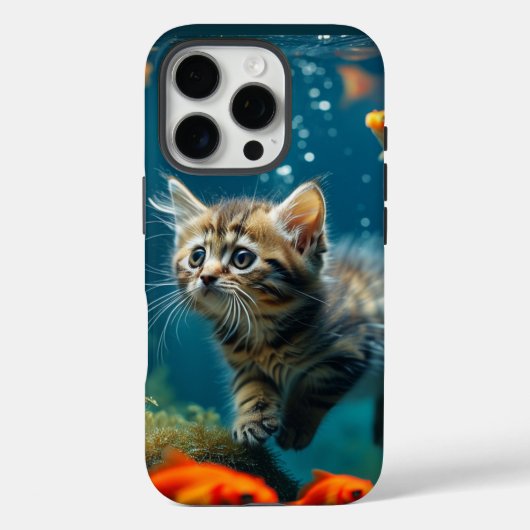 水族館の猫iPhone 16 proケース Case-Mate iPhoneケース (裏面)