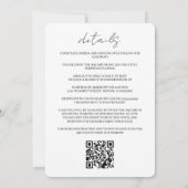 水族館の結婚式の詳細とQR 招待状 (裏面)