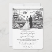 水族館の結婚式の詳細とQR 招待状 (正面)