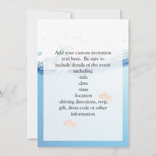 水族館の金魚 招待状 (裏面)