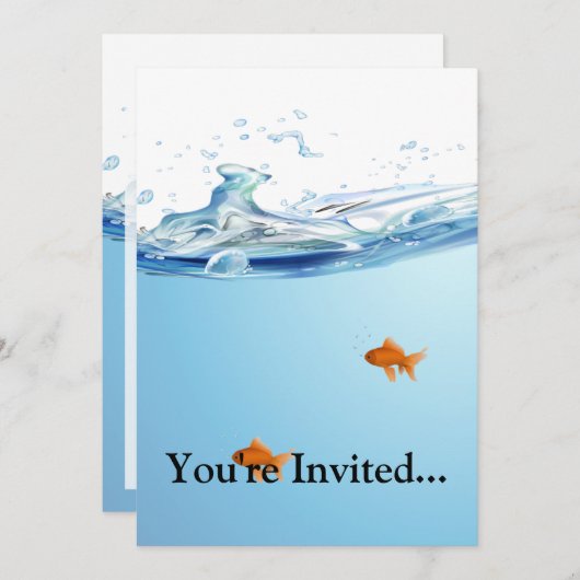 水族館の金魚 招待状 (正面/裏面)