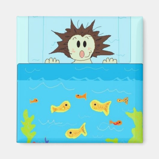 水族館の風景 マグネット (正面)