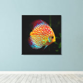 水族館の魚のキャンバス印刷 キャンバスプリント (インサイチュ (ウッドフロア))