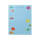 水族館の魚 かわいい子供用文房具ノートパッド ノートパッド (回転)