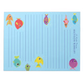 水族館の魚 かわいい子供用文房具ノートパッド ノートパッド (正面)