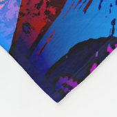 水族館よくはしゃぐの魚の模様（水色の鮮やかな青） フリースブランケット (角)