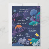 水族館キッドの誕生日パーティーの下 招待状 (正面)