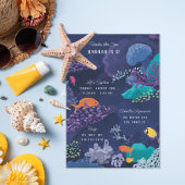 水族館キッドの誕生日パーティーの下 招待状