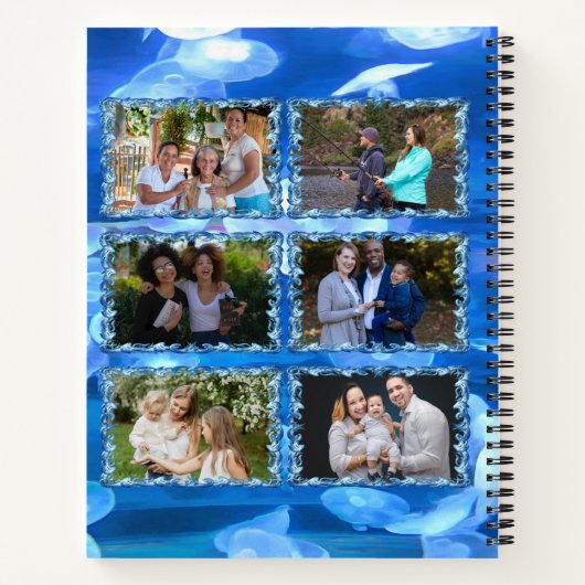 水族館クラゲ撮影コラージュ0925 ノートブック (裏面)