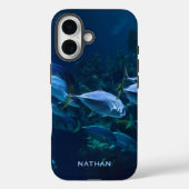 水族館クール魚ダークウォーターパーソナライズされた Case-Mate iPhoneケース (裏面)