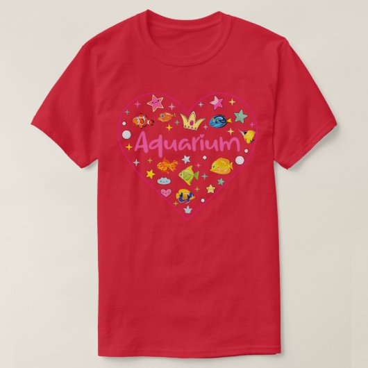 水族館ハート Tシャツ (デザイン正面)