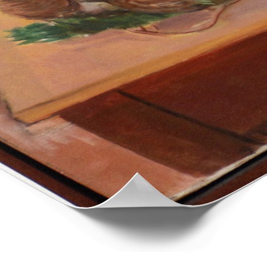 水族館マティスの前の人 ポスター (角)