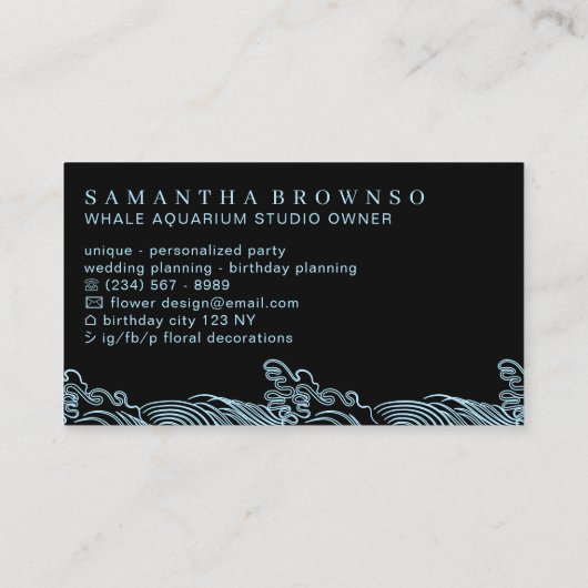 水族館マーメイドテール 名刺 (裏面)