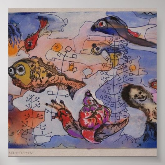 水族館マーレットホフハインツドーリングアクアレル1960 ポスター (正面)