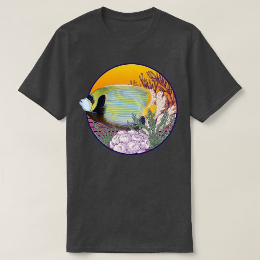 水族館レトロスタイル Tシャツ (デザイン正面)