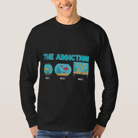 水族館中毒フィッシュタンク中毒フィッシュラブ Tシャツ (正面)