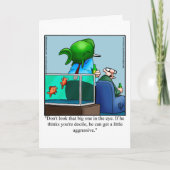 水族館所有者のユーモアあいさつ空白のきカード カード (正面)