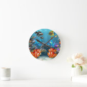 水族館海 ラウンド壁時計 (ホーム)