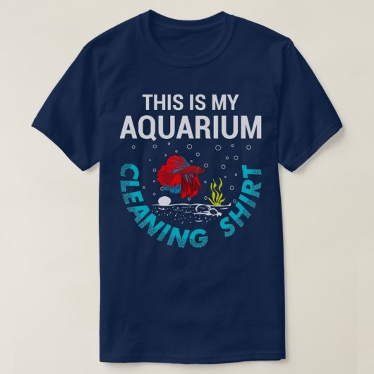 水族館清掃シャおもしろいツ Tシャツ (デザイン正面)