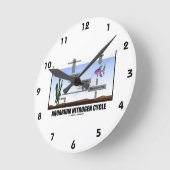 水族館窒素サイクル（エコロジー） ラウンド壁時計 (傾斜)