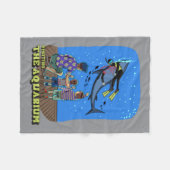 水族館訪問 フリースブランケット (正面(横))
