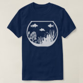 水族館魚おもしろい飼育水族館 Tシャツ (デザイン正面)
