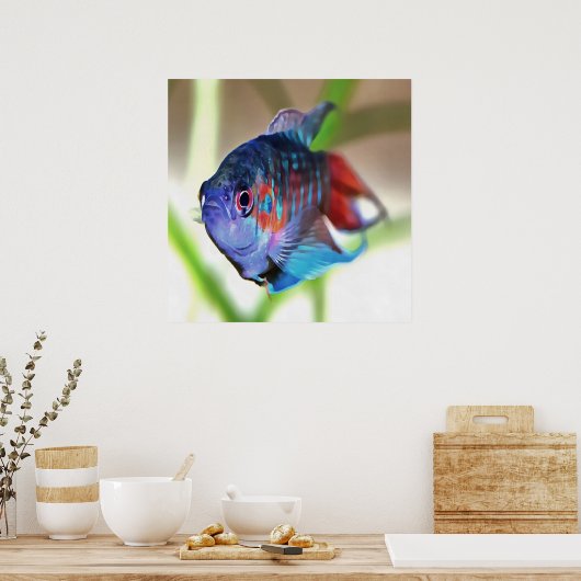 水族館魚 ポスター (キッチン)