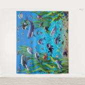 水族館1パーティーバックドランドウォールタペストリー タペストリー (正面)