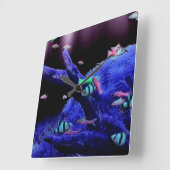 水族館 スクエア壁時計 (傾斜)