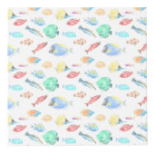 水族館 – 水彩魚の模様 –  フォトキューブ (右)
