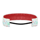 水族館 – 水彩魚の模様 – ライトブルー アスレチックヘッドバンド (裏面)