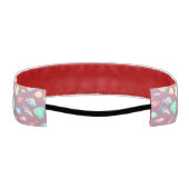 水族館 – 水彩魚の模様 – 薄紫 アスレチックヘッドバンド (裏面)