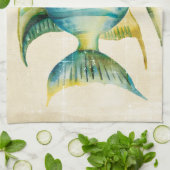 水族館（青・黄） キッチンタオル (折り畳み)