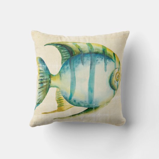 水族館(青・黄) クッション (裏面)