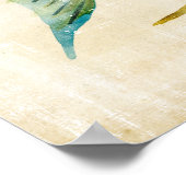 水族館（青・黄） ポスター (角)