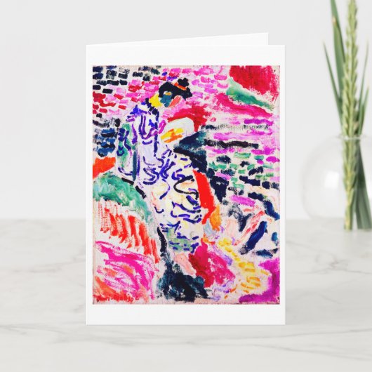 水日本ののそばの女性、マティス カード (正面)