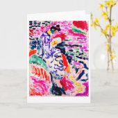 水日本ののそばの女性、マティス カード (黄色い花)