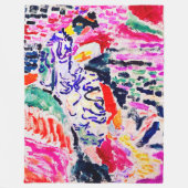 水日本ののそばの女性、マティス フリースブランケット (正面)