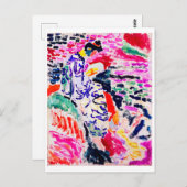 水日本ののそばの女性、マティス ポストカード (正面/裏面)