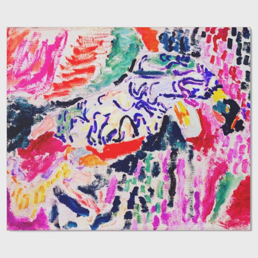 水日本ののそばの女性、マティス ラッピングペーパー (フラット)