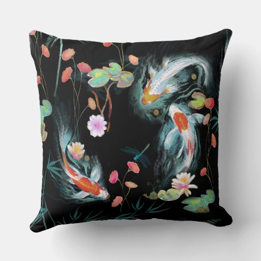 水日本の庭枕 クッション (裏面)