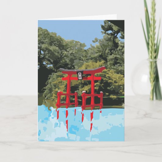 水日本の浮遊ゲート内蔵型建物 カード (正面)