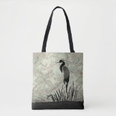 水日本の色さくらんぼ花鶴 トートバッグ (正面)