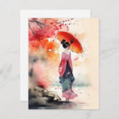 水日本の色で散歩する シーズンカード (正面/裏面)