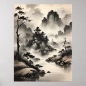 水日本の色の風景 ポスター (正面)