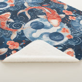 水日本の色の魚 シェルパブランケット (3/4)